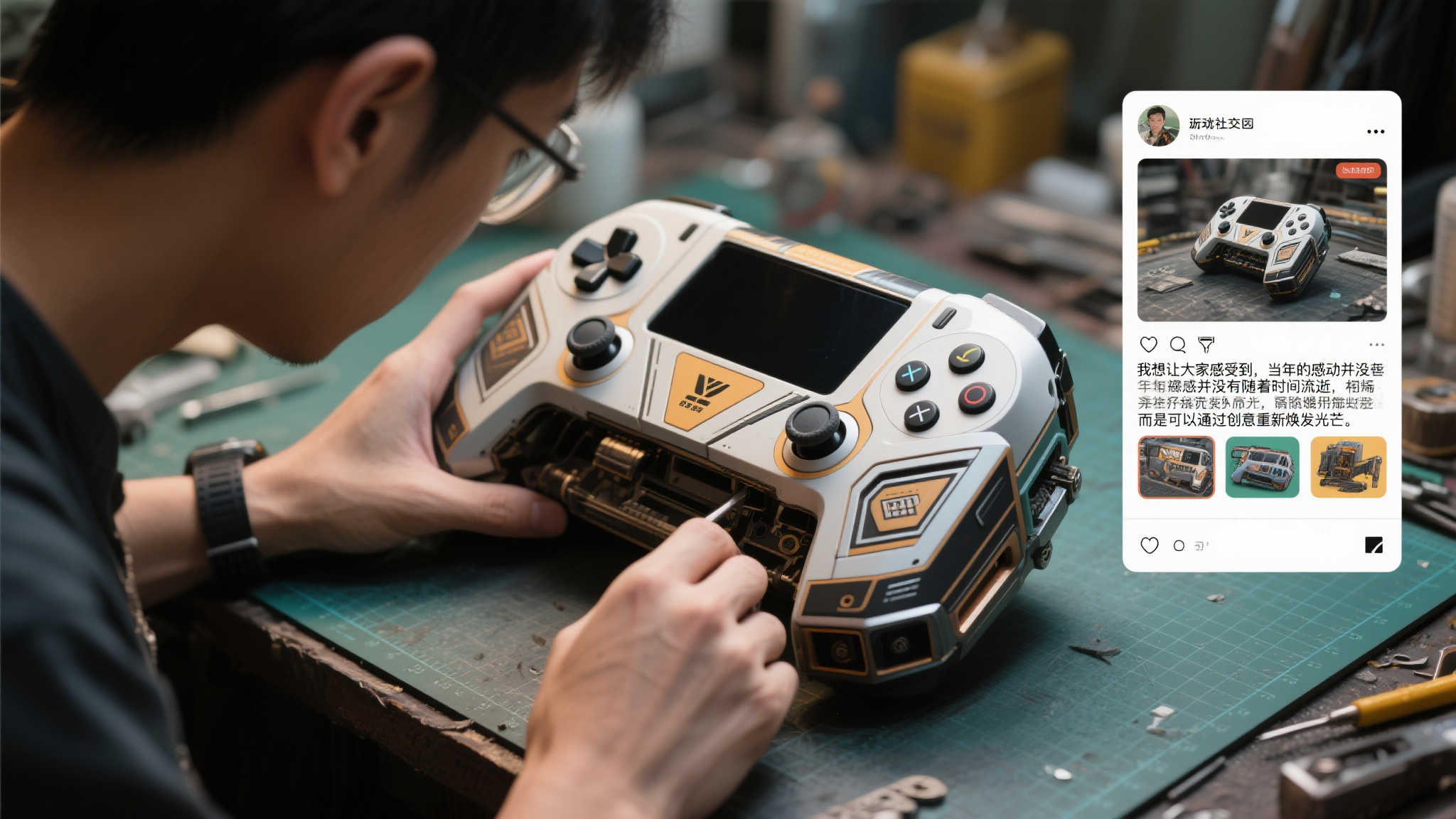 这位玩家在社交平台上分享了自己的改装过程