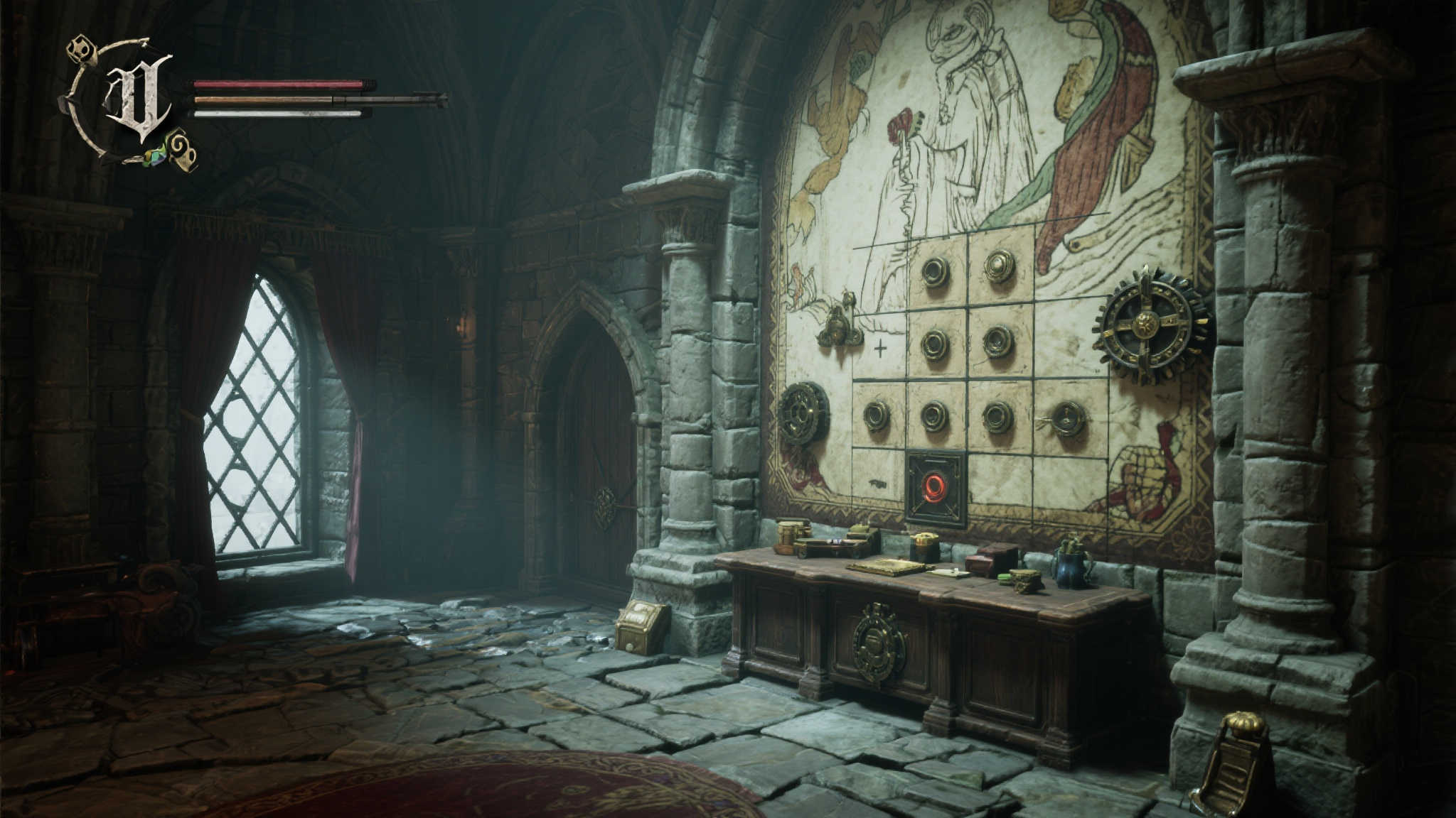 在后期的一个古堡场景中，你需要解开一系列